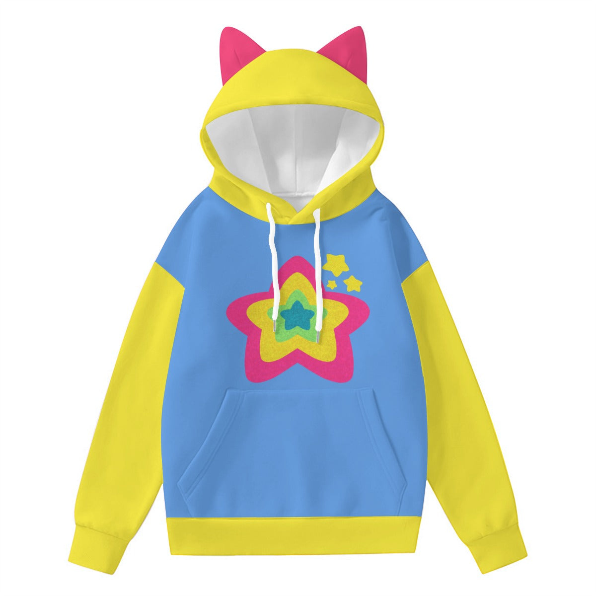 Neon Dream Kitty Ears Hoodie.