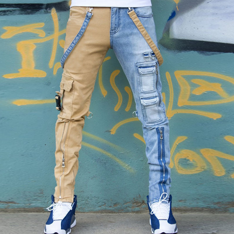 Split Scene Colorblock Jeans