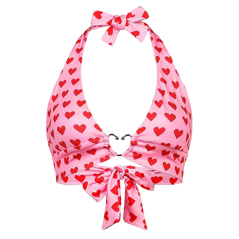 Sugar Crush Heart Bustier Crop Top
