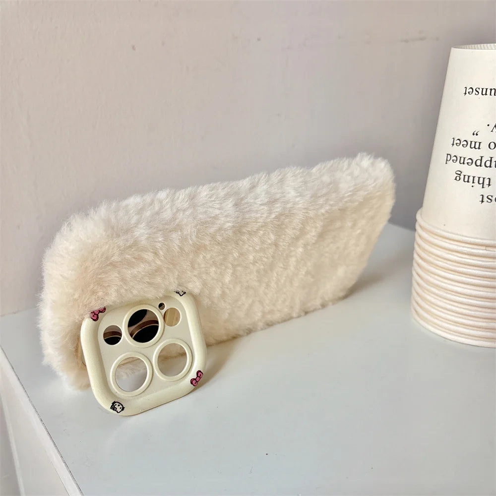 Fashion Leopard Fluffy Fur iPhone Case