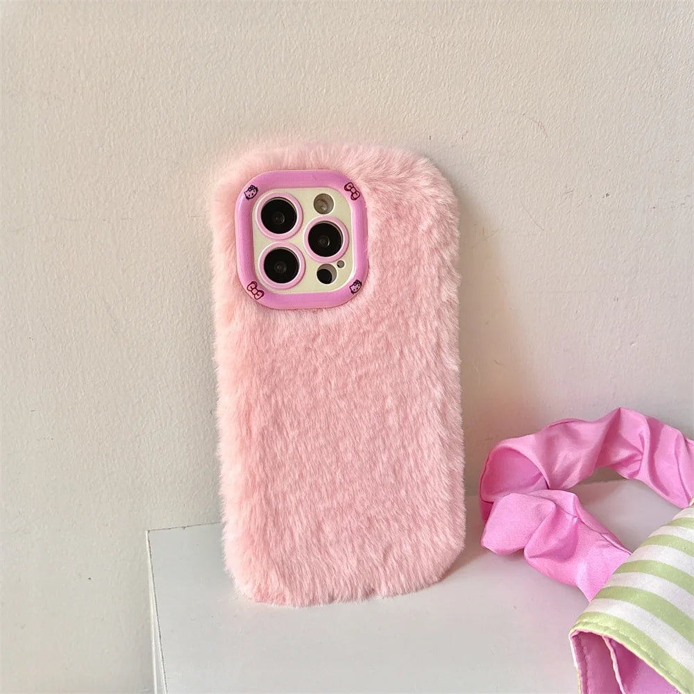 Fashion Leopard Fluffy Fur iPhone Case