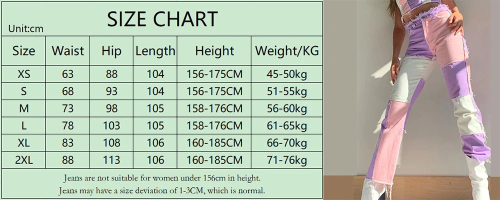 Patch Pop Fray-Trim Color-Block Jeans.