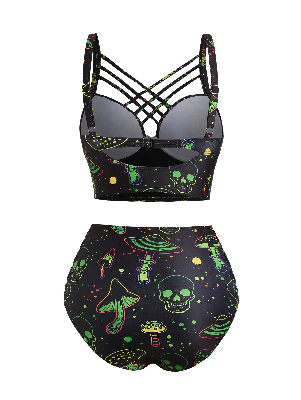 Galaxy Shroom Crisscross Bikini Set