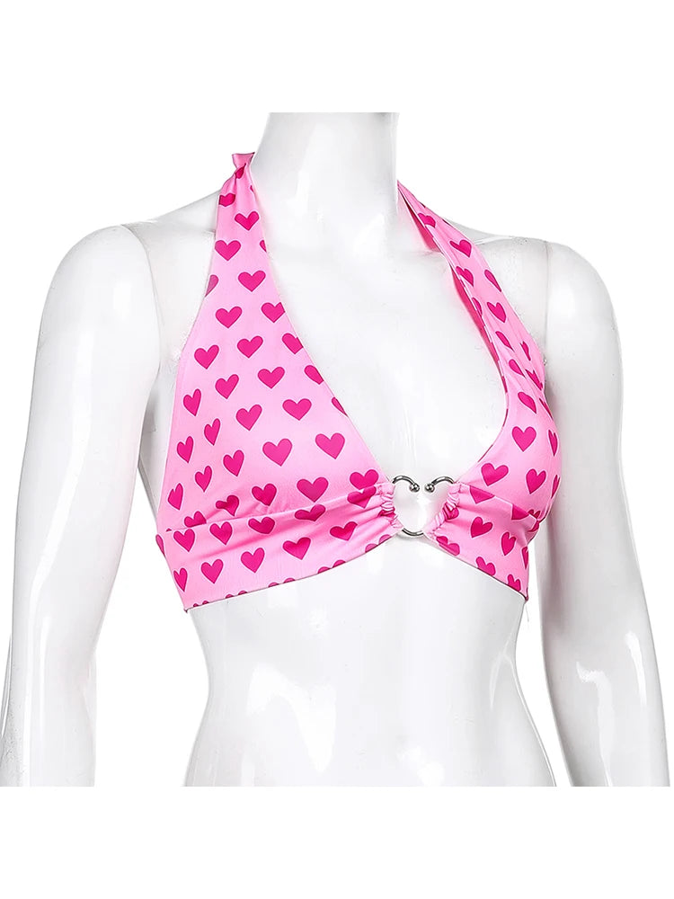 Sugar Crush Heart Bustier Crop Top