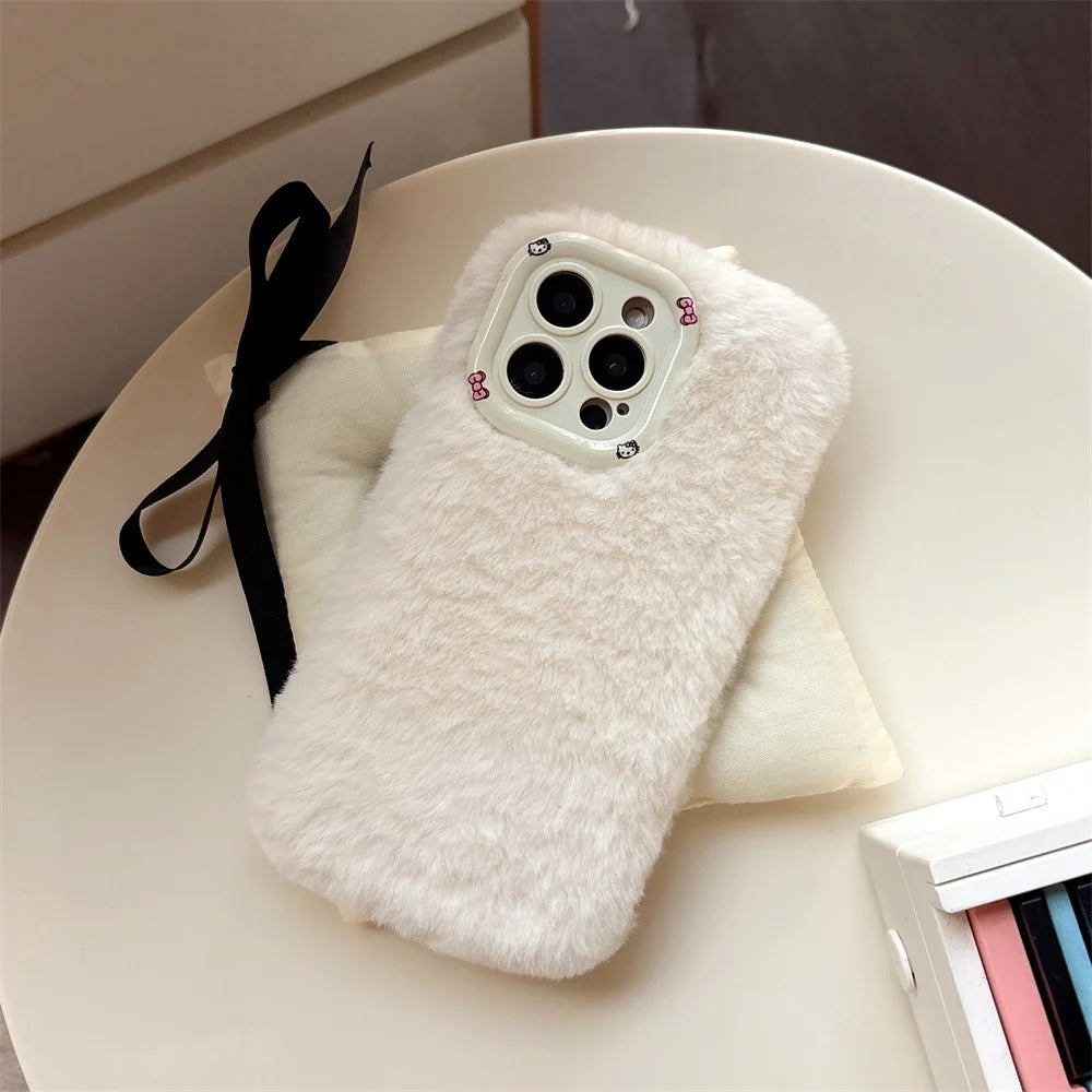 Fashion Leopard Fluffy Fur iPhone Case