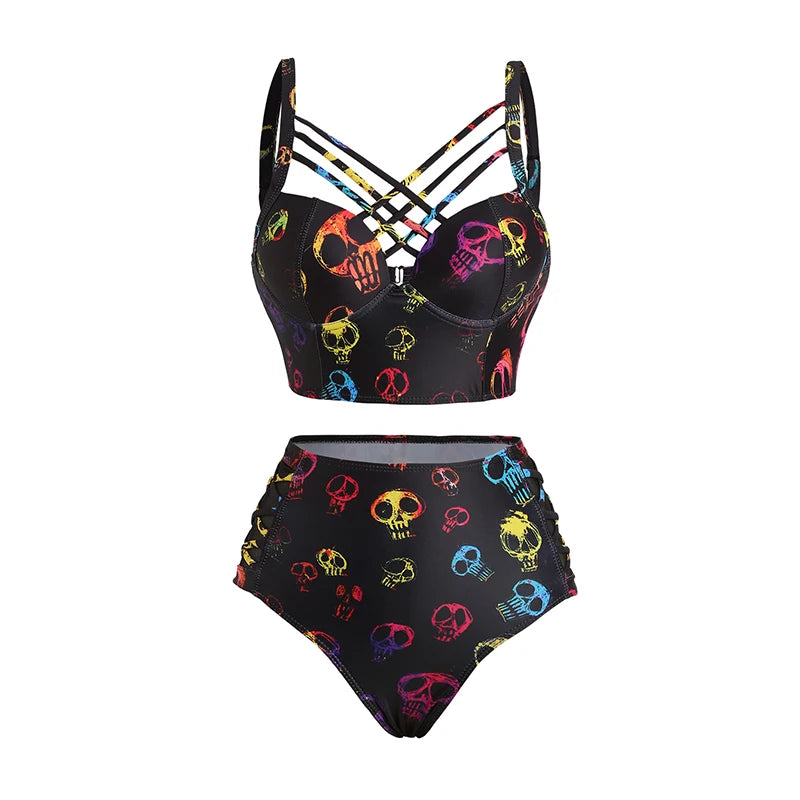 Galaxy Shroom Crisscross Bikini Set
