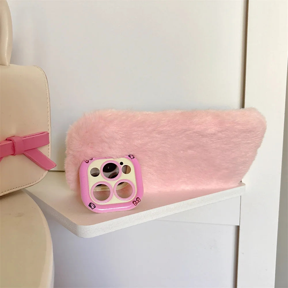 Fashion Leopard Fluffy Fur iPhone Case