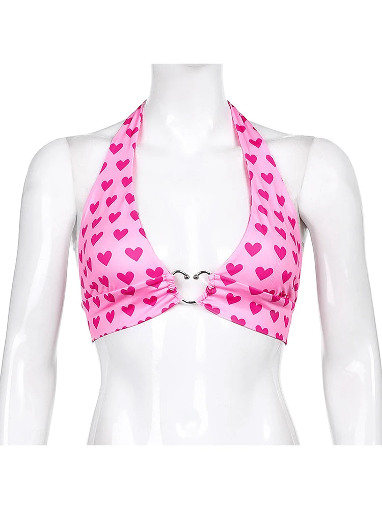 Sugar Crush Heart Bustier Crop Top