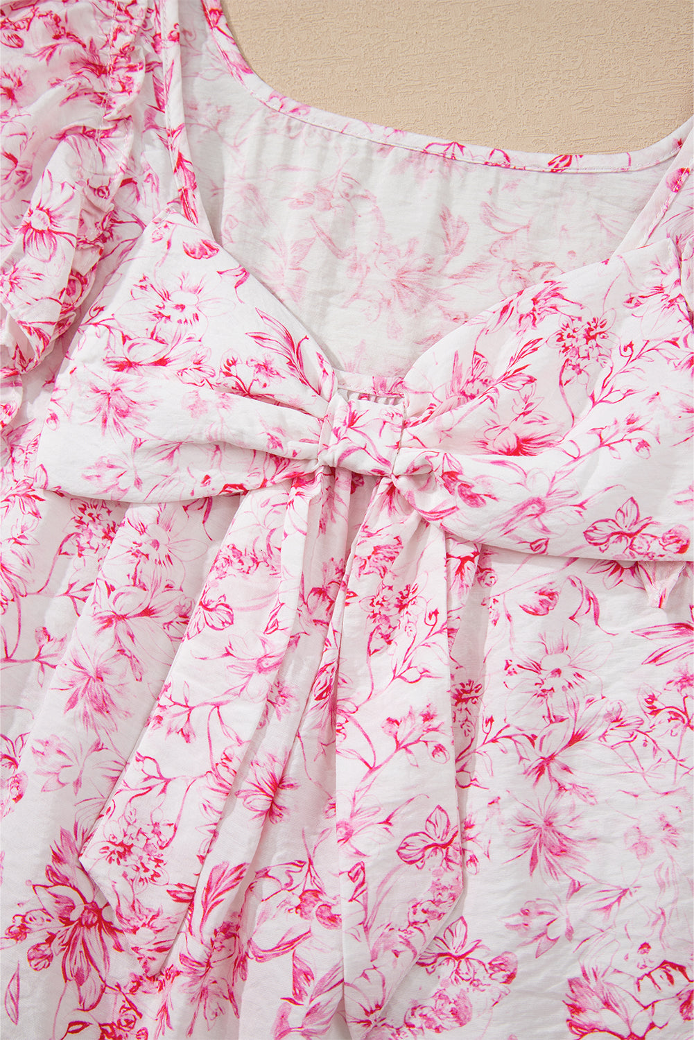 Blueberry Bloom Blouse — Ruffle & Bow Back.