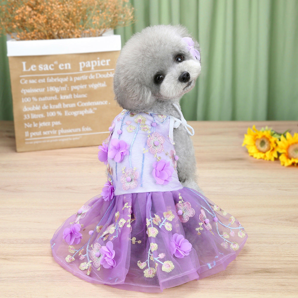 LaceDream Pink Sling Dress | Delicate Cotton Dress for Pets