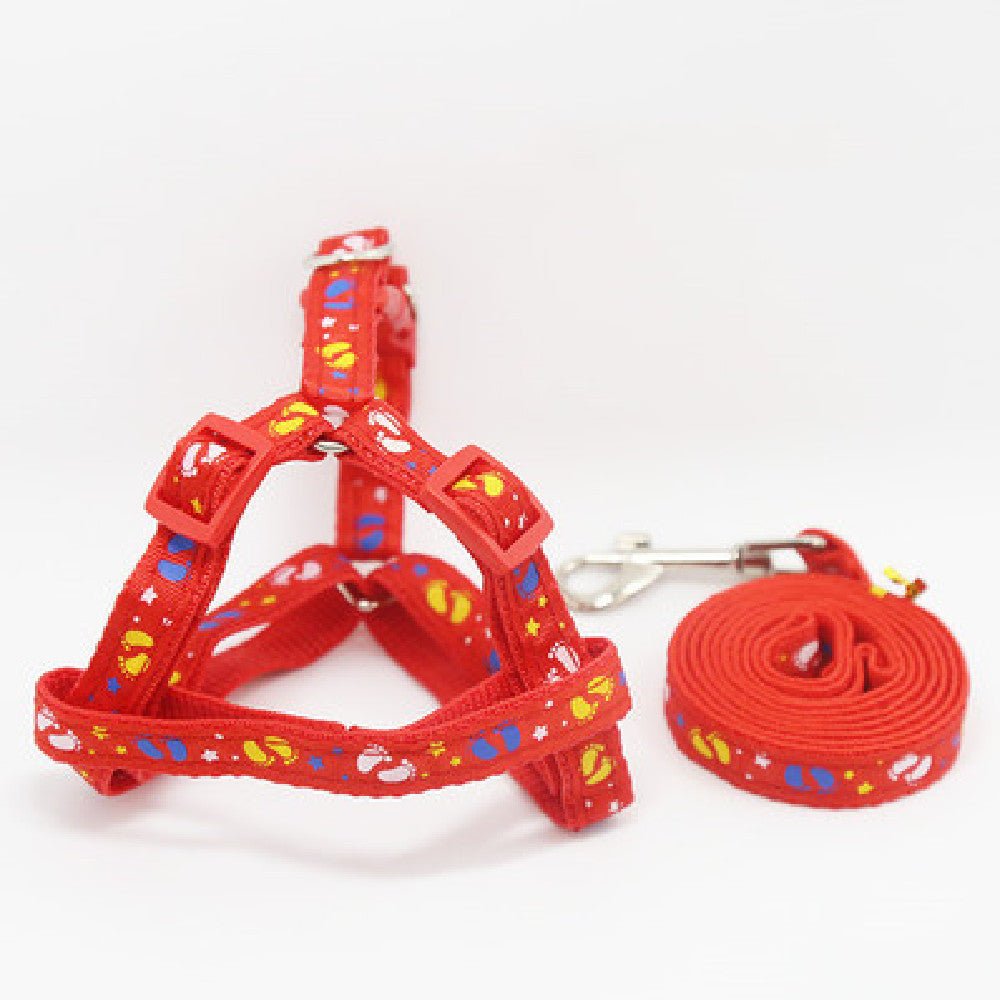 Glowwalk Rainbow Adjustable Pet Harness & Leash Set