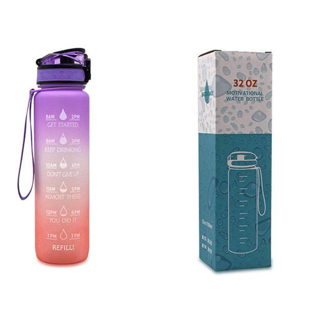 Hydrate Glow Time Marker Bottle | 1L Motivational Water Bottle
