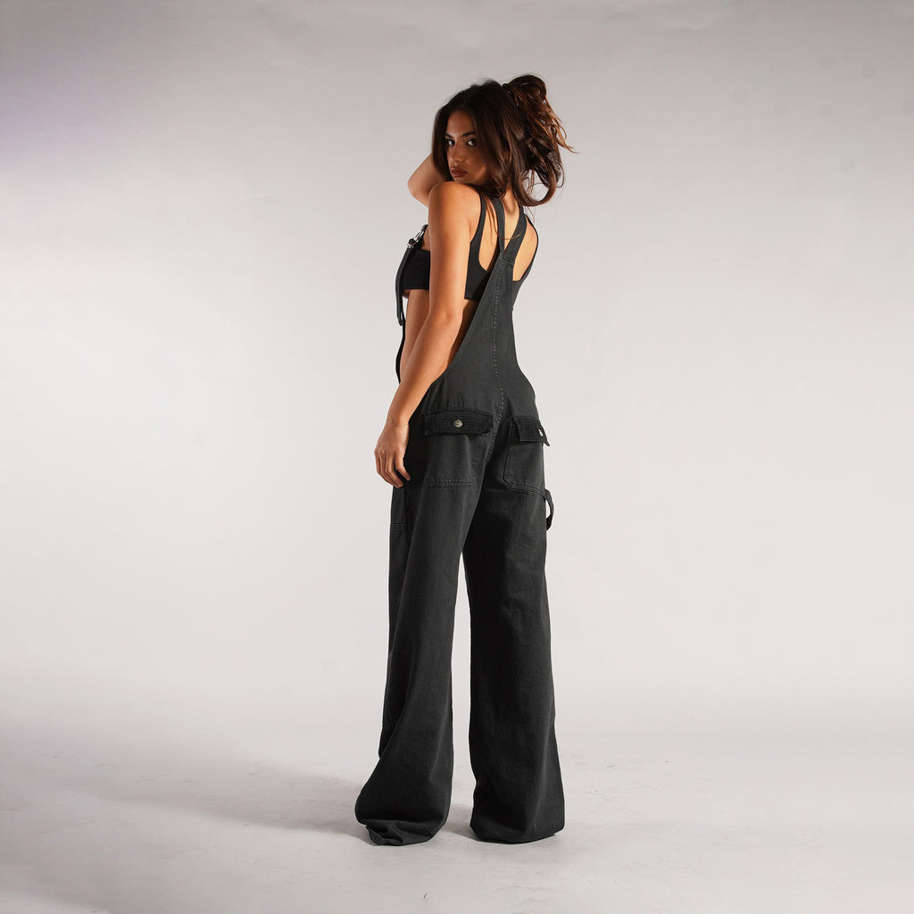 Retro Zip Denim Overalls | Y2K Suspender Streetwear
