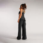 Retro Zip Denim Overalls | Y2K Suspender Streetwear