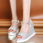 Glitch Goddess Wedge Sandals.