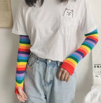 UV Baby Arm Sleeves – Rainbow Sun Protectors (40cm)