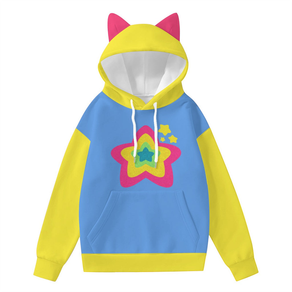 Neon Dream Kitty Ears Hoodie.