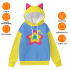 Neon Dream Kitty Ears Hoodie.