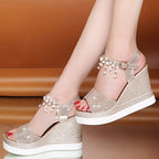 Glitch Goddess Wedge Sandals.