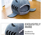 Shark Snuggle Cave Bed | Plush Nest for Small Pets