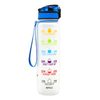 Hydrate Glow Time Marker Bottle | 1L Motivational Water Bottle