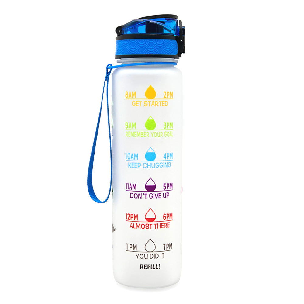 Hydrate Glow Time Marker Bottle | 1L Motivational Water Bottle