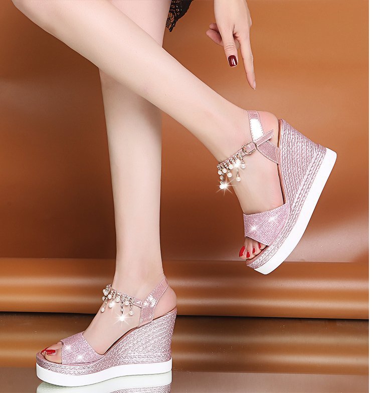 Glitch Goddess Wedge Sandals.