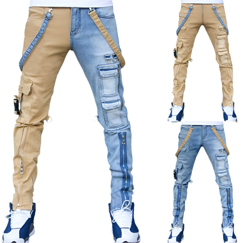 Split Scene Colorblock Jeans