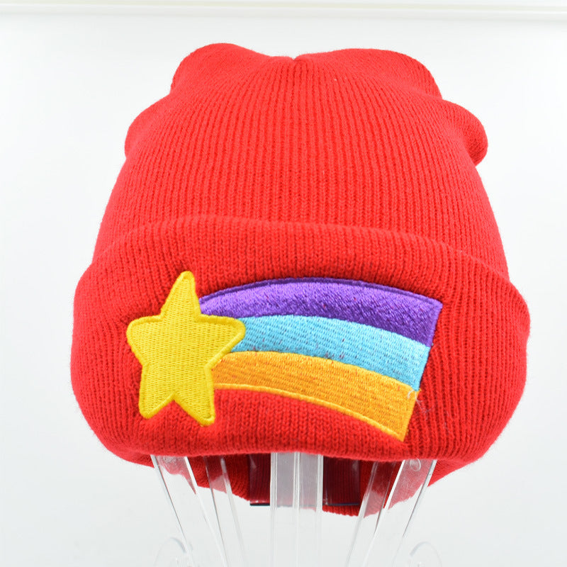 Rainbow Groove Knit Beanie