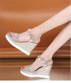 Glitch Goddess Wedge Sandals.