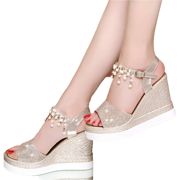 Glitch Goddess Wedge Sandals.