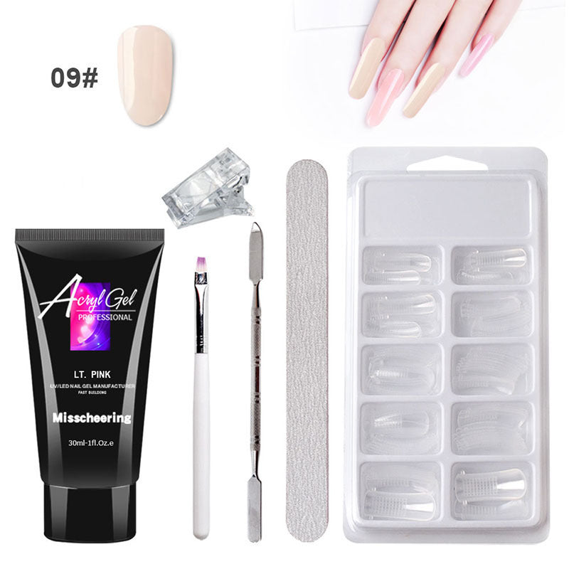 Crystal Cloud Gel Nail Kit w/ LED Lamp & Case – Painless Extensions
