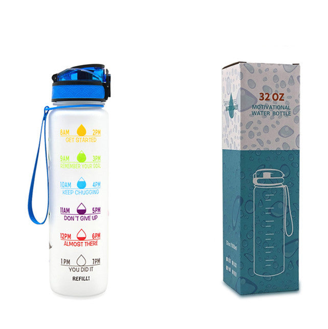 Hydrate Glow Time Marker Bottle | 1L Motivational Water Bottle