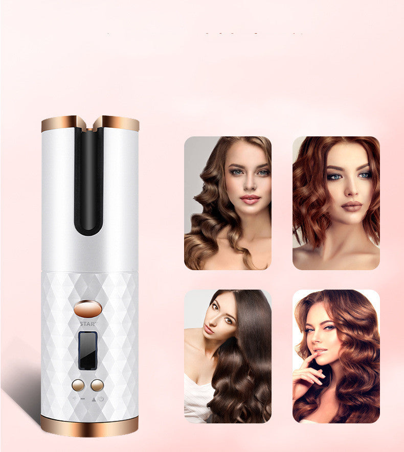 Twirl Me Cordless Auto Hair Curler | Portable Ceramic Curler with LCD Display & Anti-Tangle Tech