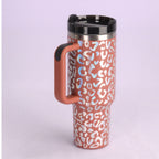 Heart Sip 40oz Insulated Tumbler | Spill-Proof Stainless Steel Travel Cup with Straw & Handle