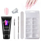 Crystal Cloud Gel Nail Kit w/ LED Lamp & Case – Painless Extensions