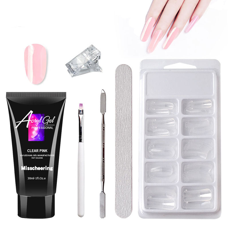 Crystal Cloud Gel Nail Kit w/ LED Lamp & Case – Painless Extensions