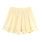 Sugar Petal Poplin Set | Embroidered Sleeveless Top & Casual Shorts Two-Piece