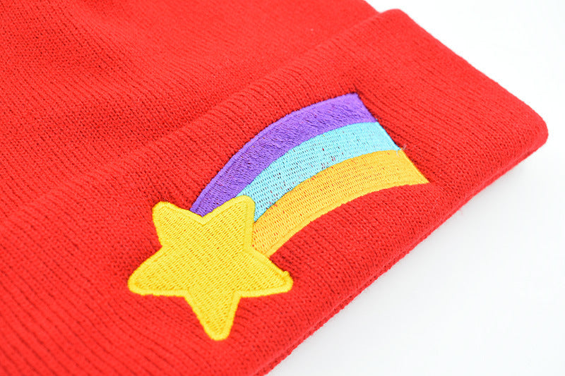 Rainbow Groove Knit Beanie