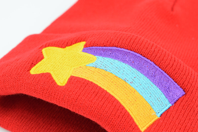 Rainbow Groove Knit Beanie