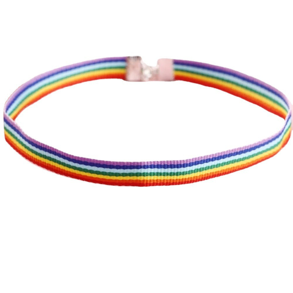 Chromaglow Collar – Rainbow Moon Electroplated Choker