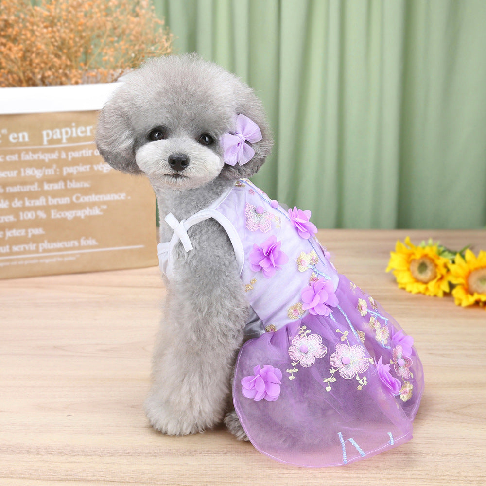 LaceDream Pink Sling Dress | Delicate Cotton Dress for Pets