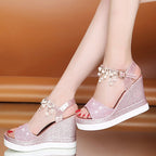 Glitch Goddess Wedge Sandals.