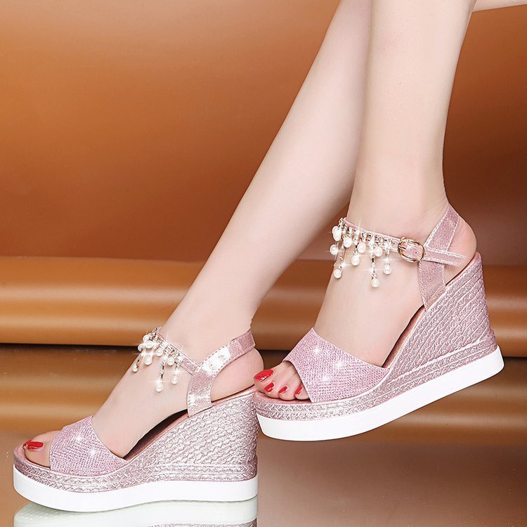 Glitch Goddess Wedge Sandals.