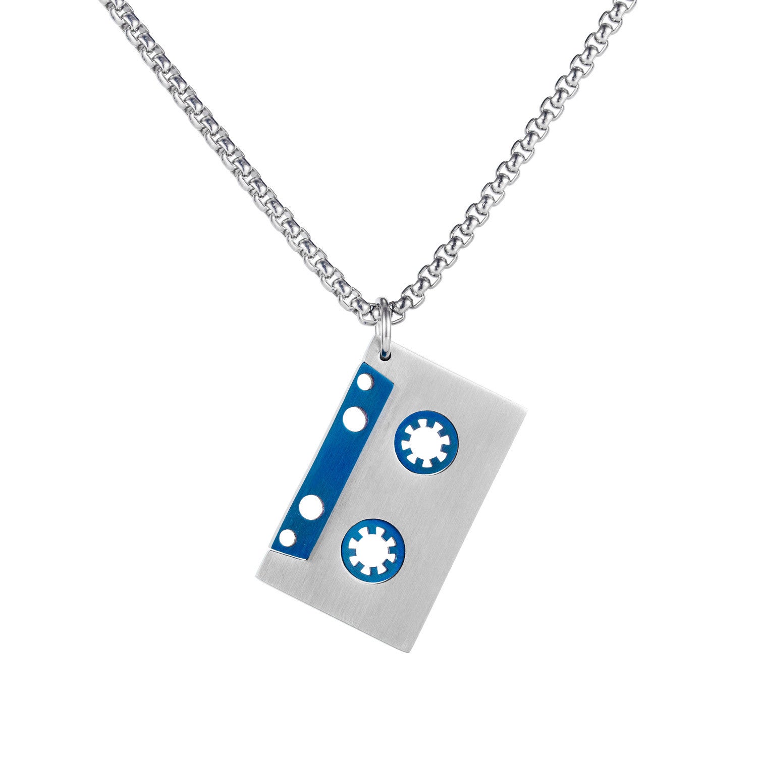 Mixtape Memories Pendant | Retro Audio Cassette Necklace in Titanium Steel