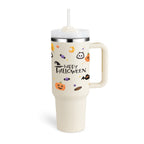 Heart Sip 40oz Insulated Tumbler | Spill-Proof Stainless Steel Travel Cup with Straw & Handle