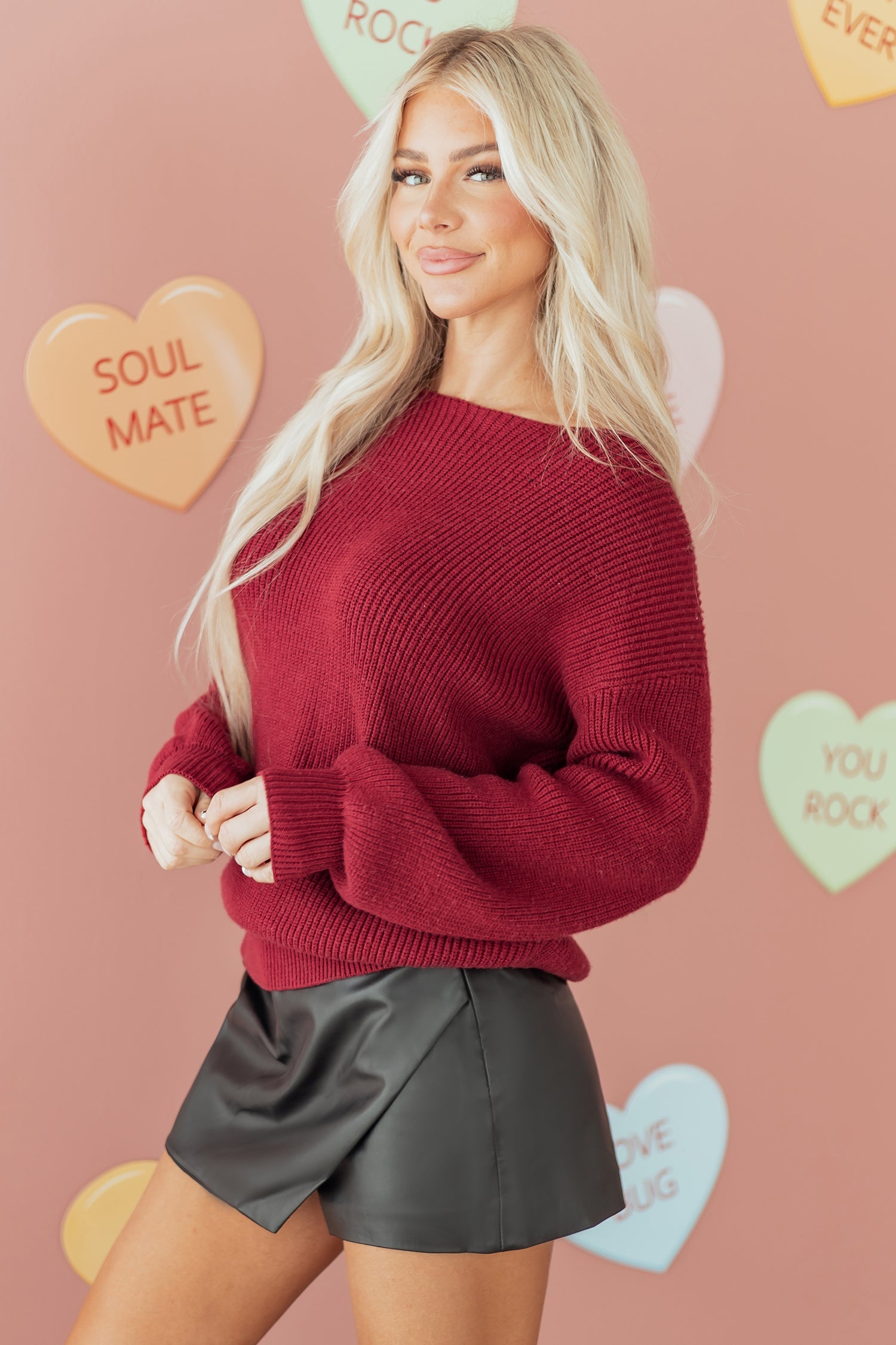Ribbon Knot Drop Shoulder Sweater
