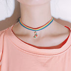 Chromaglow Collar – Rainbow Moon Electroplated Choker