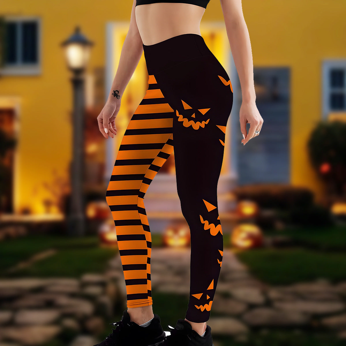 Pumpkin Spice Stretch Leggings – Halloween Yoga Pants