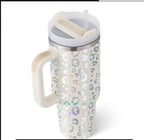 Heart Sip 40oz Insulated Tumbler | Spill-Proof Stainless Steel Travel Cup with Straw & Handle